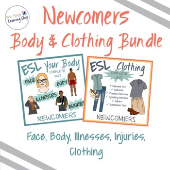 Preview of ESL Beginners Lessons: Body & Clothes Bundle