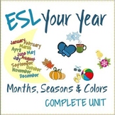ESL Beginners Lessons: Months of the Year, Colors, & Season Unit