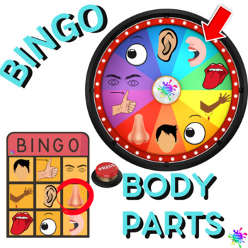 Preview of Body Part Vocabulary Bingo  Game-  ESL activity, Internet activity, NO PREP