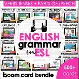ESL Boom Card™ Bundle |  Verb Tenses, Parts of Speech and 