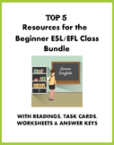 ESL Beginner Bundle: TOP 5 Resources @35% off! (EFL / ELL)
