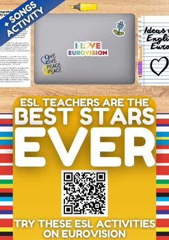 Preview of ESL Bundle on Eurovision - Lesson Plan + Reading Comprehension + Songs Activity