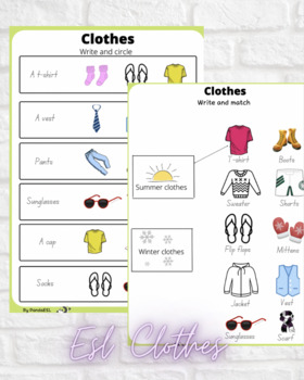 ESL CLOTHES (Vocabulary+ speaking practice) by Kofi's English Resources