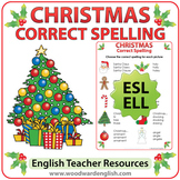 ESL Christmas Spelling Worksheet