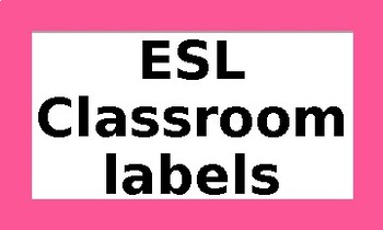 Preview of ESL Classroom Labels - Rose