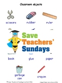 ESL Classroom Objects Worksheets, Games, Activities and Fl
