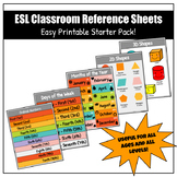 ESL Classroom Reference Sheet Starter Pack | For VIPKid, G