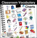 Classroom Vocabulary Charts Interactive Notebooks ESL ELL 