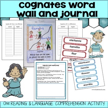 Preview of Cognate Activities - Spanish & English Cognates & Lesson Plans - ESL Plans - EFL