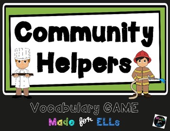ESL Community Helpers Vocabulary Board Game by Made for ESL | TPT