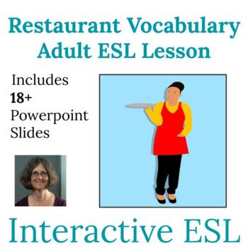 Preview of ESL Community and Restaurant Vocabulary and Spelling Lesson
