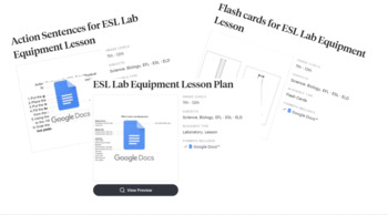 Preview of ESL Complete Lab Equipment Lesson