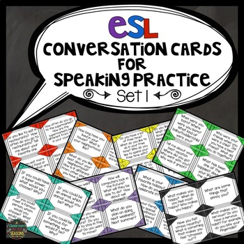 Preview of ESL Activities: Conversation Cards