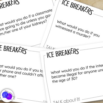 ADULT ESL Ice Breakers by Rike Neville | Teachers Pay Teachers