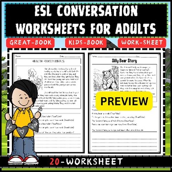 Preview of ESL Conversation Worksheets for Adults