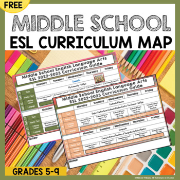 Preview of ESL Curriculum Map | ESL Pacing Guide | ESL Curriculum
