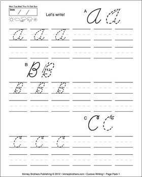 Cursive Handwriting Worksheets by Donald's English Classroom | TpT