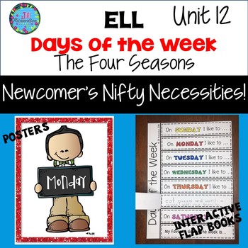 Preview of Beginners ESL Back to School Days of the Week & The Four Seasons