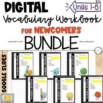 Preview of ESL Digital Vocabulary Workbooks BUNDLE | Google Slides