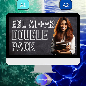 Preview of ESL Double Pack / a Full Year's Worth of ESL Lessons for Low Levels (A1+A2)