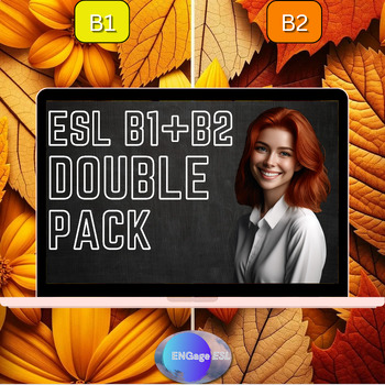 Preview of ESL Double Pack / a Year's Worth of ESL Lessons for Mid to High Levels (B1+B2)