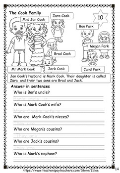 esl eal ell writing sentences about family by ealee tpt