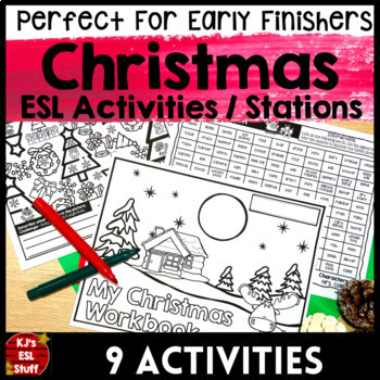 Preview of ESL ELL Christmas Early Finisher Activities