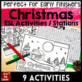 ESL ELL Christmas Early Finisher Activities