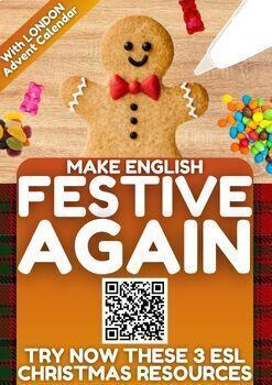 Preview of ESL EFL Christmas Activities Bundle - 50% OFF - with London Advent Calendar