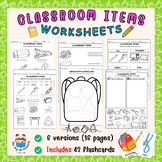 ESL-EFL Classroom Items Worksheets and Flashcards for Youn