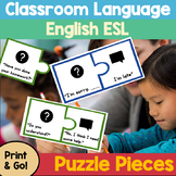 ESL EFL ESD Classroom Langauge & Expression Puzzle Center