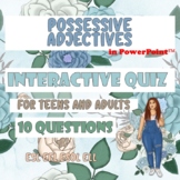 ESL EFL Possessive adjectives interactive game/quiz/test f