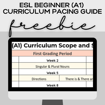 Preview of ESL-ELD Beginner & Newcomer (A1) Curriculum Pacing Guide