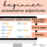 ESL-ELD Beginner & Newcomer (A1) | Possessive Adjectives w