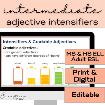 Preview of ESL-ELD Intermediate (B1 & B2) | Adjective Intensifiers