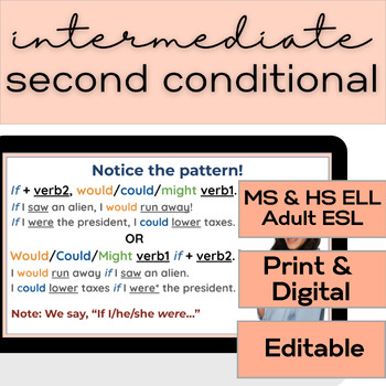 Preview of ESL-ELD Intermediate (B1 & B2) | Second Conditional Mini-Unit