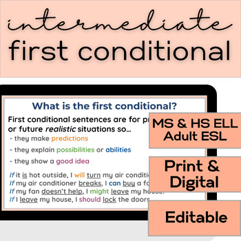 Preview of ESL-ELD Intermediate (B1 & B2) for Teens and Adult | First Conditional Mini-Unit