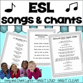 ESL  Songs and Chants - ELL Curriculum | ESL Vocabulary | 