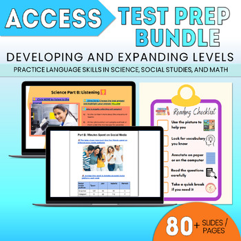 Preview of ACCESS Test Prep Bundle - Developing & Expanding Levels - Practice