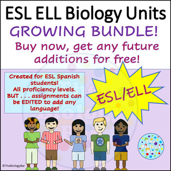 Preview of ESL ELL Biology Units Growing Bundle