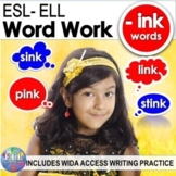 ESL/ELL/ESOL -INK WORD FAMILY