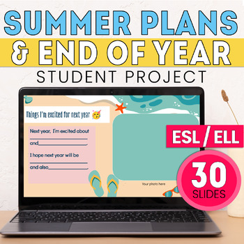 Preview of ESL ELL End of Year Summer Plans & School Year Reflection Student Slides Project