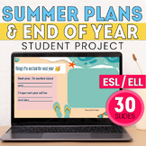 ESL ELL End of Year Summer Plans & School Year Reflection 