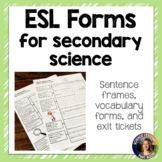 ESL ELL Forms for Science