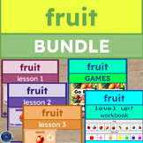 ESL/ELL Fruit Vocabulary BUNDLE! Lessons, games, activitie