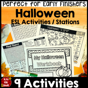 Preview of ESL ELL Halloween Activities