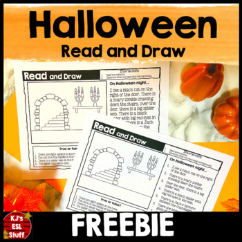 Preview of ESL ELL Halloween Reading Activity