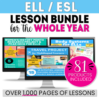 Preview of ESL Secondary Curriculum for Higher Level ELLs - Year Long Bundle