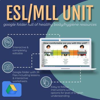 Preview of ESL/ELL/MLL Healthy Bodies or Hygiene Unit (interactive worksheets & lessons)
