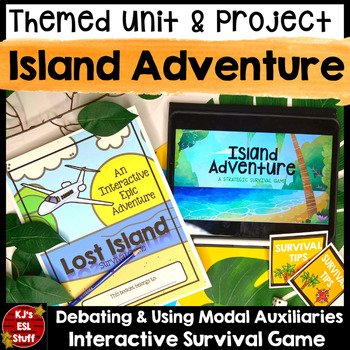 Preview of ESL ELL Modal Auxiliaries Survival-Themed Unit and Project